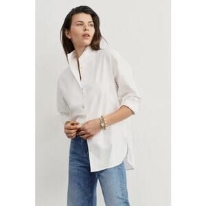 AYR The Tate White Button Down Blouse Size Small NWOT